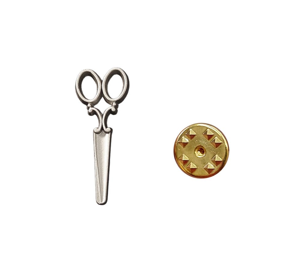 Fuschianet Accessories Silver Scissors Coat Lapel Pin Brooch for Men and Boys, Unisex-picture-29