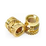 XIAOGYYE 250Pcs M3 Insert Brass Nut Hot Melt Knurled Thread Heat Embedment Copper Nuts Embed Pressed Fit/Color/M3*9 * 5