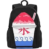 [ESASAK] カバン イチゴのかき氷 双肩バッグ リュックサック 大容量 軽量 防水 男女兼用 通学 通勤 中学生 高校生かばん 旅行 遠足 キッズ プレゼント