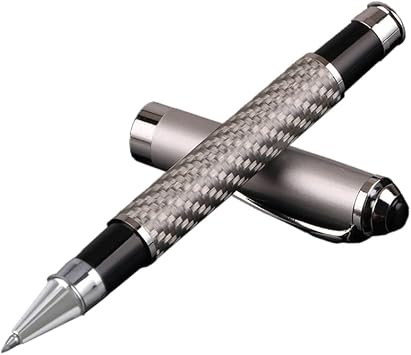 Ballpoint Pen,Carbon Fiber Gel Ballpoint Pen Black Business Writing Office School Supplies
