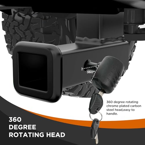 Image of Young Electric M16 Anti-Rattle Lock Hitch Pin for Hitch, Black, Compatible with Young OutfitR Bike Racks 200LBS Capacity Models.