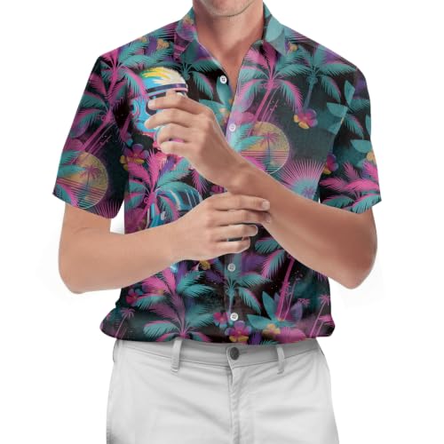 Image of 99TIMORO Funny Movie Mens Hawaiian Shirts Button Down Short Sleeve