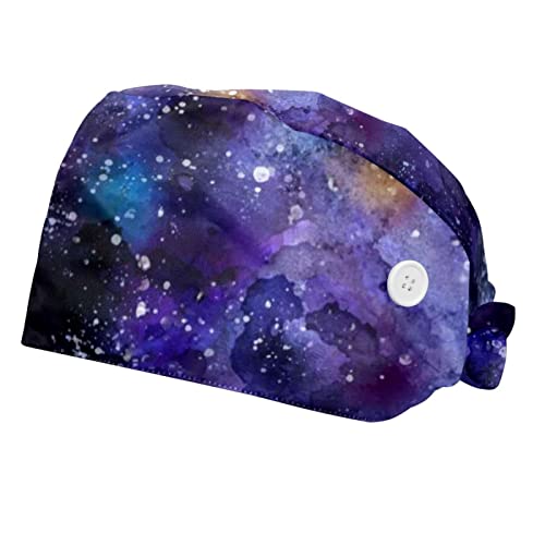 Chapeaux bouffants galaxie étoilée JDEZ casquettes de travail respirantes