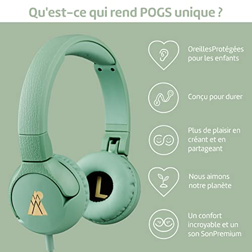 POGS Casque Audio Enfants | The Elephant | Casque Solide et Pliable pour Enfants avec Volume limité à 85 DB Maximum et… - Les Beatles, Paul McCartney, John Lennon, RIngo Starr, George Harrison POGS Casque Audio Enfants | The Elephant | Casque Solide et Pliable pour Enfants avec Volume limité à 85 DB Maximum et… – Image 3