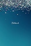 Notizbuch: Tolles liniertes Notizbuch mit funkelnden Glitzersteinen als Motiv, eingefasst in einen blau-türkisen Verlauf. 120 linierte Seiten, um Ideen und Gedanken festzuhalten, ca. DIN A5.