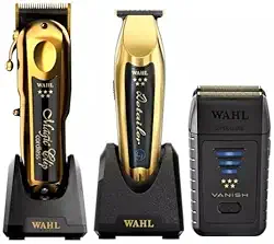 KIT MAGIC CLIP CORDLESS GOLD + DETAILER CORDLLES GOLD + VANISH GOLD - WAHL