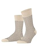 FALKE Sensitive Tortoise M SO algodón con cinturilla de confort 1 par, Calcetines Hombre, Beis (Creme 2050), 39-42