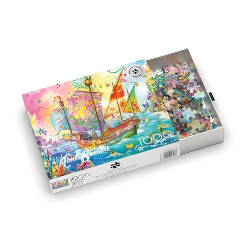 Buffalo Games Silver Select - Aimee Stewart - Crystal Dreamship Harbor - 1000 Piece Jigsaw Puzzle - Multicolor, 26.75 x 19.75 in - Full-Color Poster - 1000 Piece Puzzle for Adults - Giftable Box by Buffalo Games - Used condition - Image 3