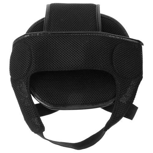 Casco de boxeo negro en espuma y EVA para taekwondo y muay thai