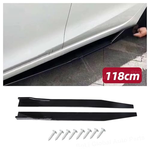 Faldones laterales universales de 1,8m en negro brillo para Corolla y tuning berlina 6