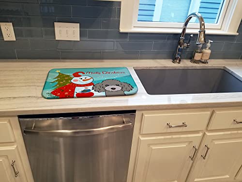Tapis de séchage microfibre absorbant grand format avec motif imprimé de Noël - 4