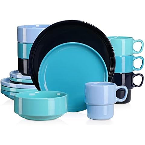 LOVECASA 16-Piece Porcelain Dinnerware Set Cover
