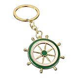 CQEAZ Llavero Kiriste resistente con tema marino con diseño de anclas en colores azul y blanco marino para regalar adorno azul y blanco, verde, Gold-color
