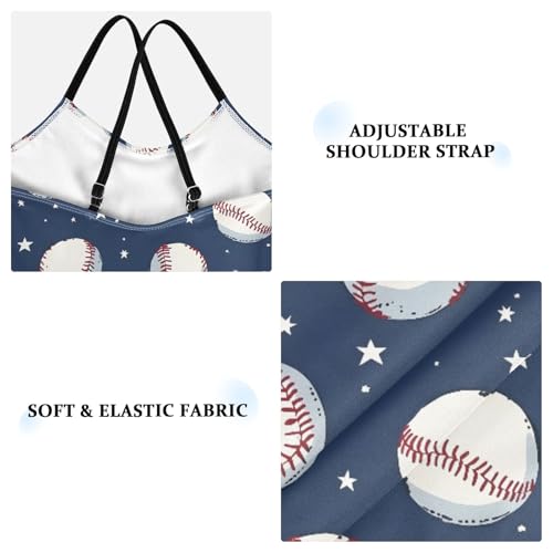 Girls One Piece Swimsuits Baseball Pattern Cute Swimwear Bathing Suits 3-10T3