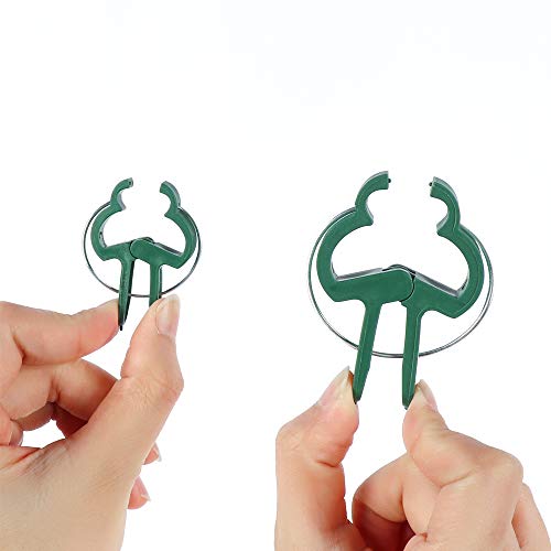 Alotpower Plant Support Clips 60pcs, Flower and Vine Clips,Garden Tomato Plant Support Clips for Supporting Stems,Vines Grow Upright Vegetables Tomatoes Climbing (2 Sizes in one Pack)