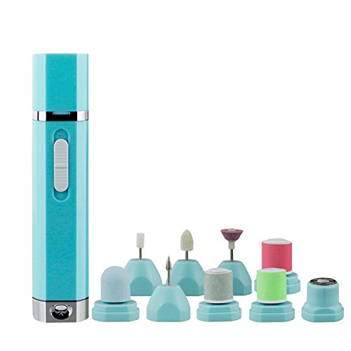 Electric Nail Drill, Lightton 9 in 1 Professional Nail File Manicure Pedicure Kit,Electric Shavers Hair Remover with Polishing tool for Women,Foot File Pedicure Tools Set