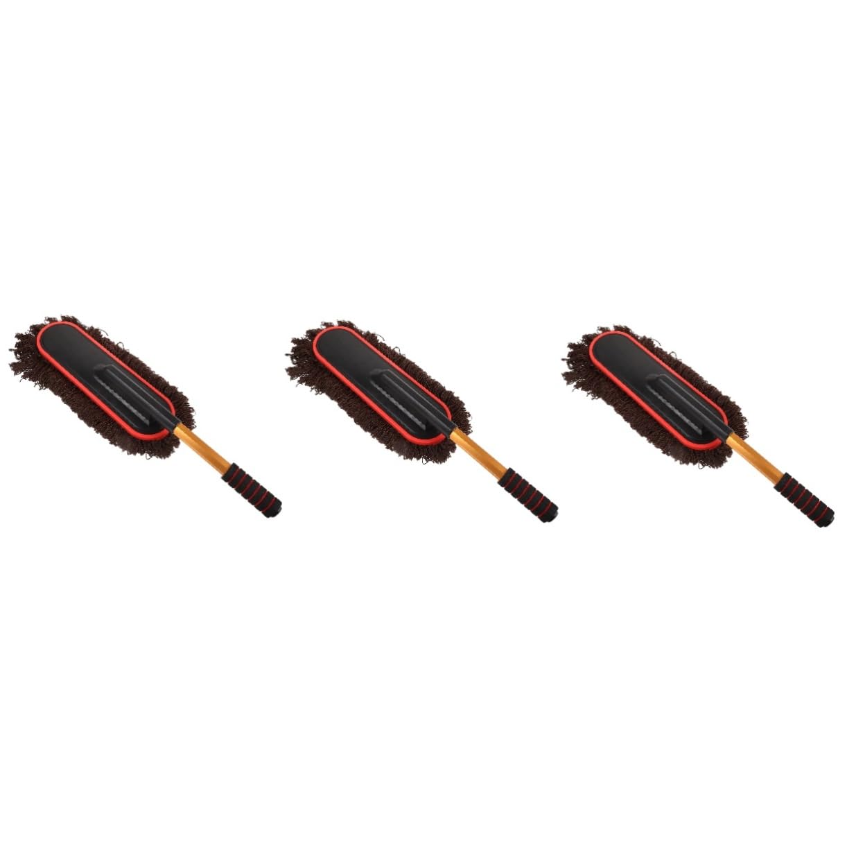 ULTECHNOVO 3pièces Brosse De Nettoyage De Voiture Rétractable Outil De Lavage Ergonomique pour Zones Difficiles Accès Brosse Douce pour Éliminer Saleté Et Résidus Accessoire Compact Et