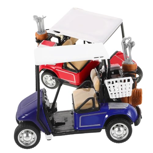 UPKOCH Miniatur Golfwagen Skulptur Set (Blau & Rot)