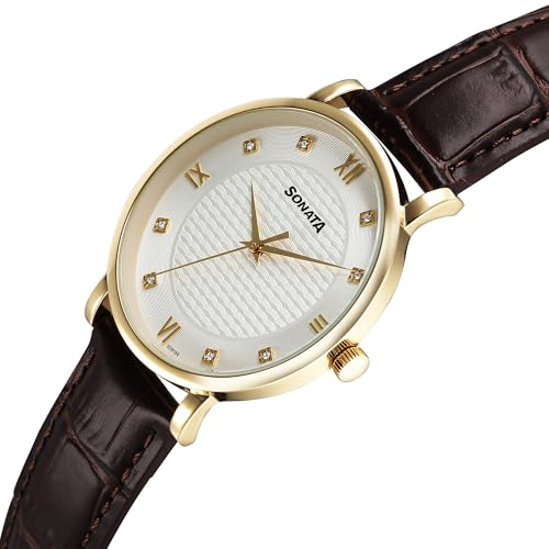 Image of Sonata Festive Quartz Analog White Dial Watch for Men