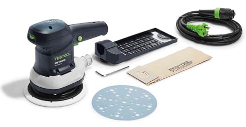 Festool Exzenterschleifer ETS 150/5 EQ (mit Schleifteller Ø 150 mm MULTI-JETSTREAM 2 (weich W-HT), Filterkassette, Schraubendreher)