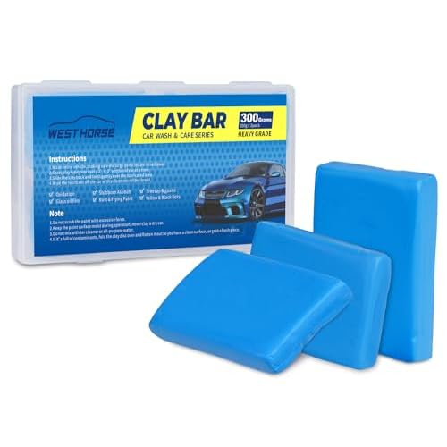 Clay Bar for Auto Detailing 3 * 100g, Automotive Clay bar Kit for Cars’Paint Surface, Metal and Glass, Prep for Sealants, Waxes and Coatings (3x100g, Blue, Heavy)