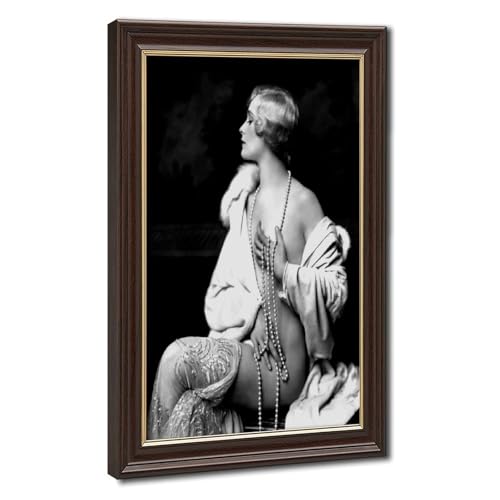 Impression sur toile fille avec perles WCYB toile suspendue cadre 30x45 cm