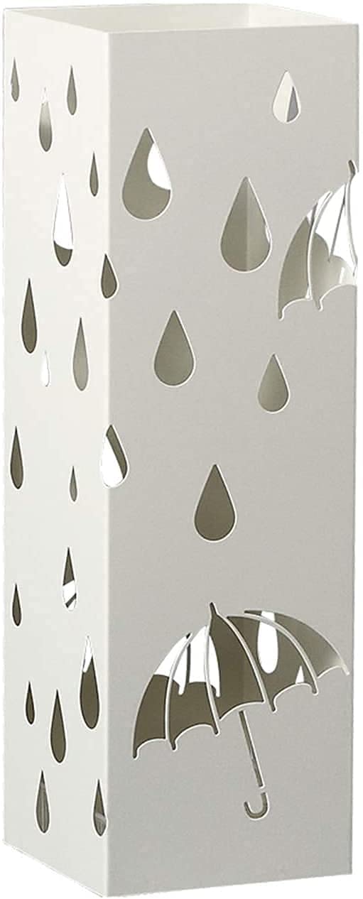 XDLEDMKIZ Umbrella Stands, Umbrella Stand,Umbrella Stand Wrought Iron with Can Store Loand Short Umbrellas,Household Hotel Umbrella Bucket/White