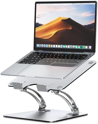 Nulaxy Ergonomic Adjustable Laptop Stand for Desk, Dual Foldable ...