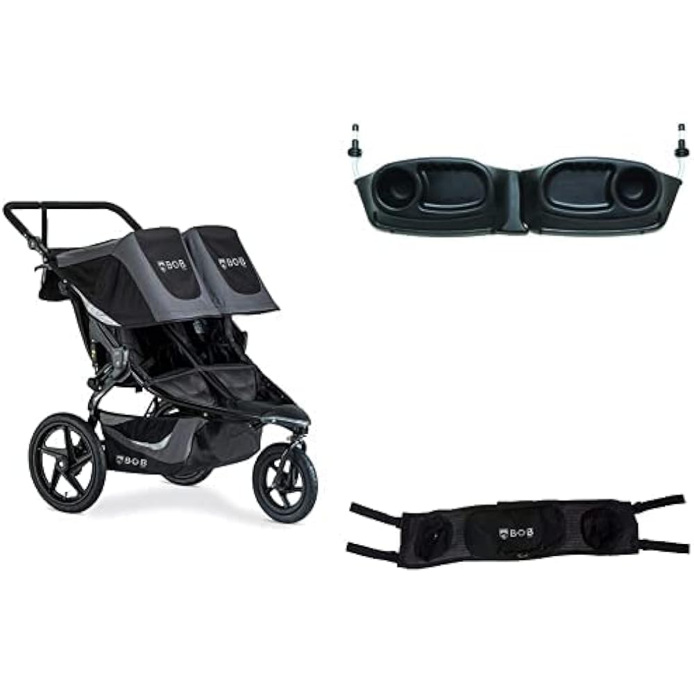 74/mo Finance BOB Gear Bundle, Revolution Flex 3.0 Duallie Double Jogging Stroller, Graphite