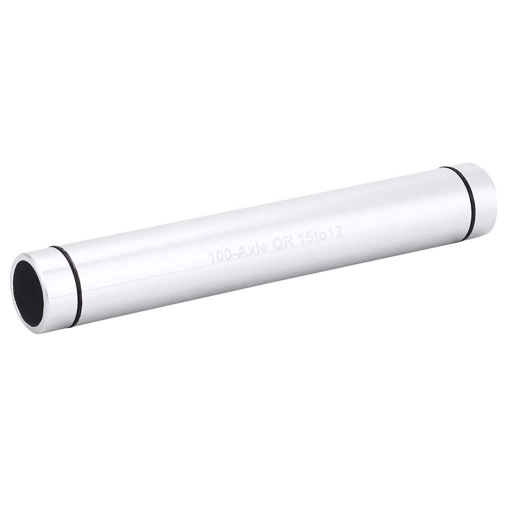 VGEBY1 Bike Skewer Adapter, Thru Axle Adapter 15mm to 12mm Quick Release Front Hubs Tube Shaft(Silver)