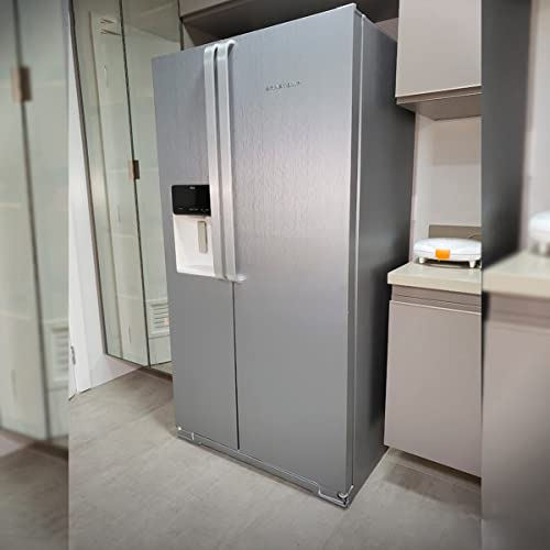 Adesivo Envelopamento Geladeira Móveis Prata Tipo Aço Inox 60cm x 3mts