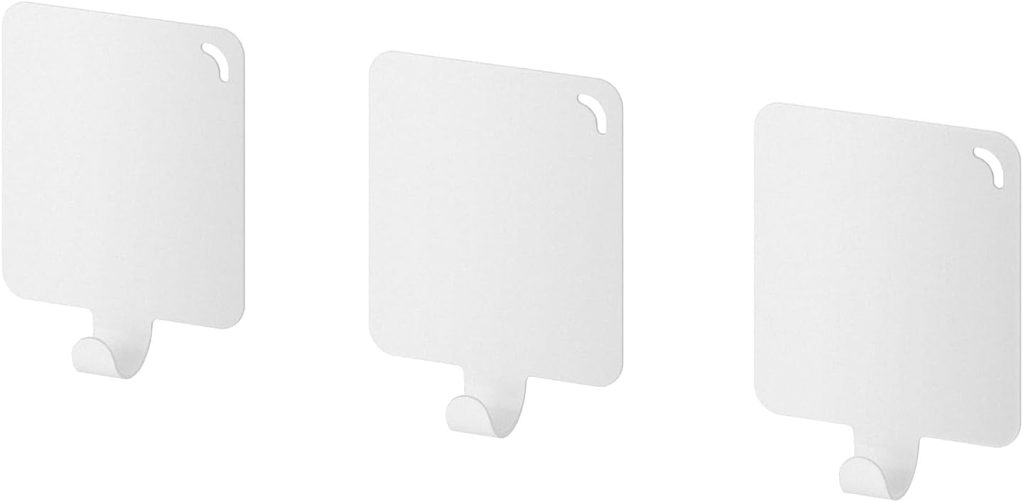 IKEA Plutt Alloy Steel Self Adhesive Hook 803.471.01 (Regular, White) 3 Pack