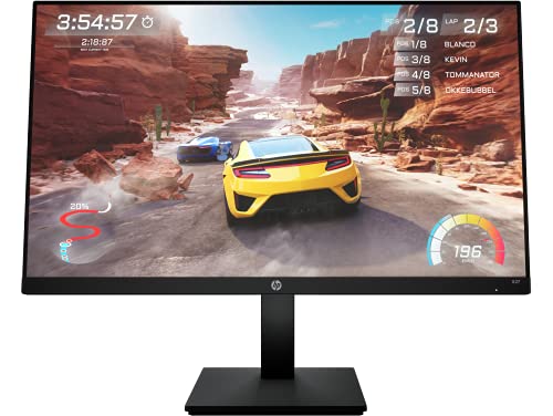 Hp X27 27-Inch 1920 X 1080 Pixels 165 Hz Fhd Eye-Safe 400 Nits Ips Panel, Amd Free Sync, 1Ms Gtg With Overdrive, 1Xhdmi, 1Xdp, Led Gaming Monitor (2V6B3Aa), Black