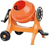Lena 5010 x Betonmischer 24 cm, Mischmaschine orange, Zementmischer für Strand und Sandkasten, Mischer mit realistischer Funktion, Sandspielzeug für kleine Bauarbeiter ab 2 Jahre, Bunt, Mittel