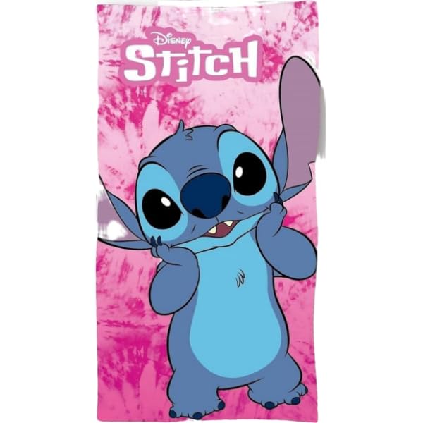 ILS I LOVE SHOPPING Serviette de plage et piscine en microfibre 140 x 70 cm séchage rapide, ultra doux pour fille STITCH