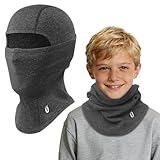 GEAR WEAR Kinder Sturmhaube Winter, Warm Weiches Fleece Balaclava Winddicht Gesichtsmaske Unter Helm Skimaske Sturmmaske für Jungen Mädchen