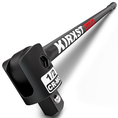 KIRXST 1/2 Drive Heavy Duty Breaker Bar 600 mm Pro Power Knuckle Breaker Flexi Bar Flexible Handle Breaker Bar Socket Wrench Wheel Nut Spanner