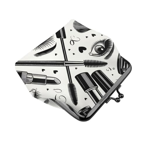 Pu Leather Buckle Coin Purse Makeup-Beauty-Cosmetic Girls Kiss-Lock Change Purse Wallets3