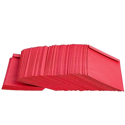 100 Pack Red Money Envelopes For Cash, Coins, Saving, Budgeting (Small, 3.5X6.5In) #TOP6