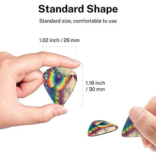 Rainbow Butterfly Lot de 6 médiators pour guitare acoustique, guitare électrique, basse, ukulélé – fins, moyens et épais… - Les Beatles, Paul McCartney, John Lennon, RIngo Starr, George Harrison Rainbow Butterfly Lot de 6 médiators pour guitare acoustique, guitare électrique, basse, ukulélé – fins, moyens et épais… – Image 8
