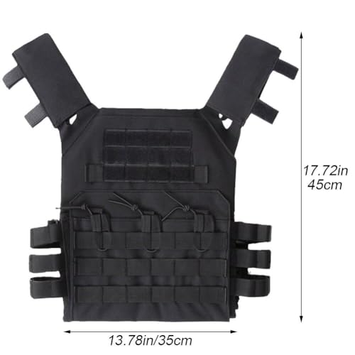 Chaleco portador de placa molle transpirable y ajustable para airsoft 4