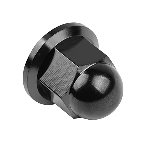 Image of Titanium M6 M8 M10 Dome Head Acorn Nuts for Bicycle Motorcycle Exhaust Pipe Car Pack of 6 (M10, Black)