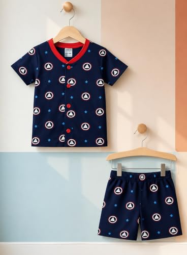 Image of 3BROS Baby Boys & Baby Girls Cotton Hosiery Clothing Set Half Sleeves T-shirt with Matching Pants (DB20HS6027 Parent)