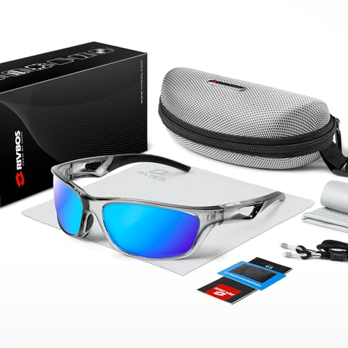 Image of RIVBOS Polarized Sports Sunglasses Driving Sun Glasses Shades for Men Women Tr90 Frame for Cycling Fishing Running RB831