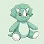 27 Dinosaur Triceratops Green