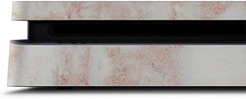 Skinit Decal Gaming Skin Compatible with PS4 Slim - Originally Designed Rose Gold Marble Design