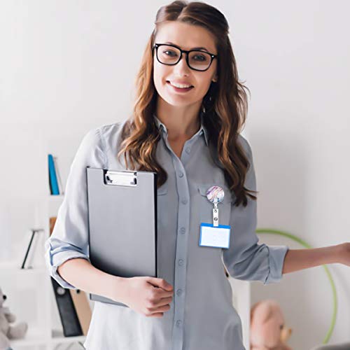 リールキーホルダー Kissralリールキー パスケース リール ストラップ キーホルダー 吊り下げ名札用 クリップ付き 4個セット 8枚目