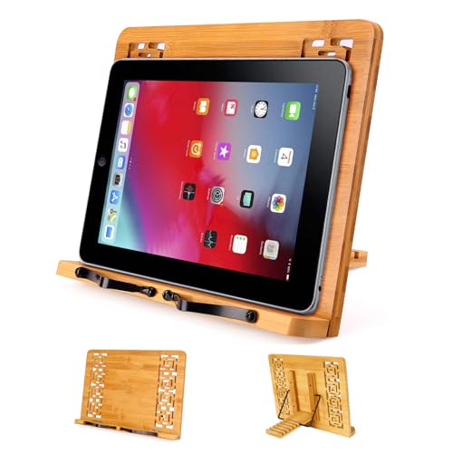 Megrez Bamboo Foldable Cookbook Holder BookStand-RFrameHPL-NOPT