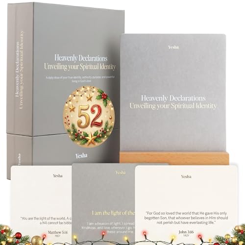 Christian Bible Verse Cards with Wooden Stand - Affirmation 52