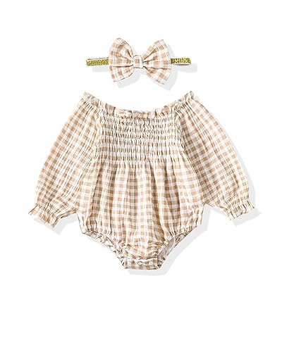 Image of Renotemy Infant Newborn Girl Clothes Baby Romper Fall Winter Outfits Baby Clothes for Girl